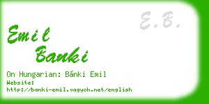 emil banki business card